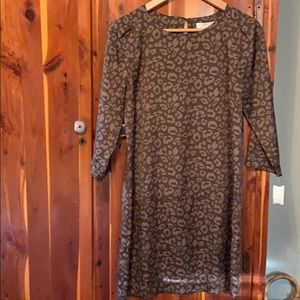 Leopard shift dress.